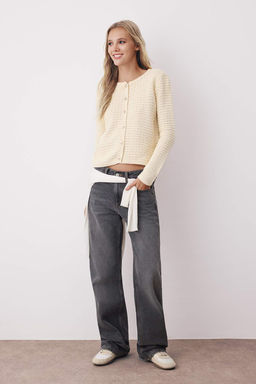 K?rm?z? Dokulu Pamuk Gorunumlu Triko H?rka TWOAW26HI00186 - Trendyolmilla фото 2