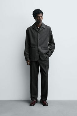 100% WOOL OVERSHIRT WITH POCKETS