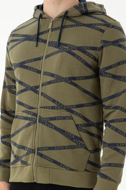 Мужской вязаный кардиган цвета хаки Неожиданная скидка в корзине - U.s. polo assn фото 13