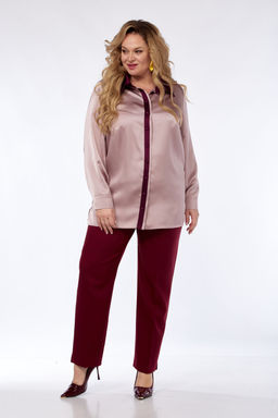 Костюм Элль стиль 2365 пыльная роза/винный фото 6