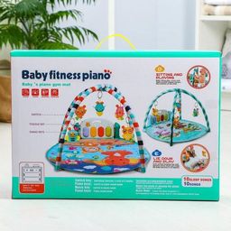 Развивающий коврик Игра малыша, с пианино, круглый, голубой - Simaland фото 8