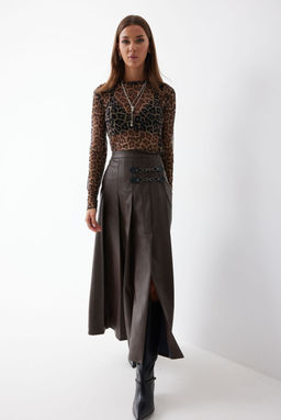 Юбка LYUSHe 4223 коричневый  фото 4