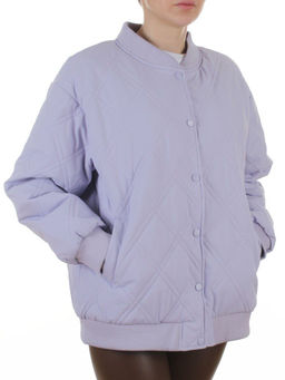 H24-91 LILAC Куртка-бомбер стеганная демисезонная женская (100 гр. синтепон)