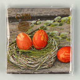 Салфетки бумажные на Пасху «Пасхальные яйца», 25×25 см, набор 20 шт.