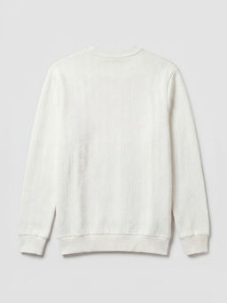 Bisiklet Yaka Desenli Erkek Sweatshirt