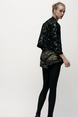 SEQUINNED KNIT CARDIGAN - Zara фото 3