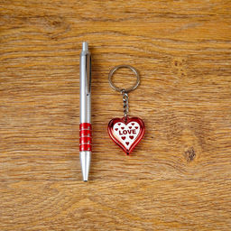 Набор подарочный 2в1 (ручка, брелок-сердечко) - Simaland фото 4