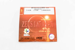 Линзы ZEUS Ф70 1.67 AS-X ДИОПТРИИ: -11.00 - -15.00