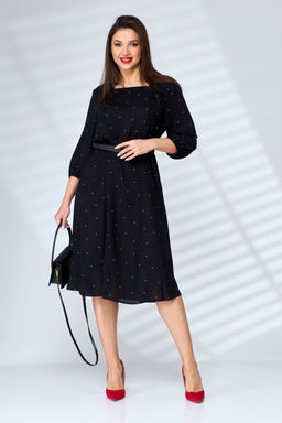 Платье Anastasia 1072-Р-Р черный в горошек