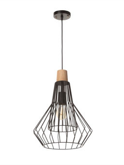 Светильник потолочный BayerLux «Крит», 1×40 Вт, Е27, черный/коричневый, 30×30×42(142)см