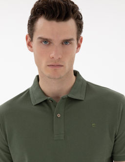 Haki Slim Fit K_vr_lmaz Polo Yaka Basic Ti__rt - Pierre cardin фото 2
