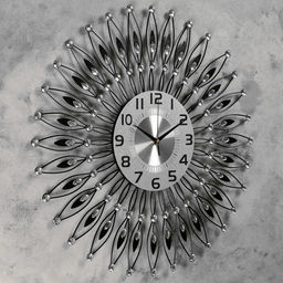 Часы настенные интерьерные «Пелинья», серия: Ажур, бесшумные, плавный ход, 60×60 см, d=22 см, от батарейки 1хАА