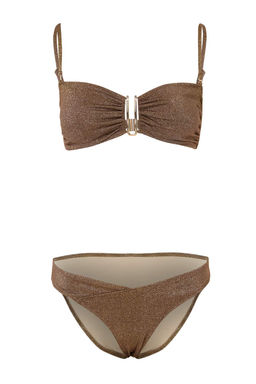 TRENDYOLMILLA Vizon Straplez Aksesuarl? Simli Regular Core Bikini Tak?m? TBESS25BT00108  фото 9