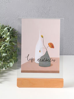 Фоторамка дерево 15х20 см "Синие цветы на белом" 2х15,5х22 см