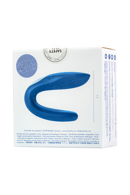 Многофункциональный стимулятор для пар Satisfyer Partner Whale, силикон, голубой, 17 см.  фото 22