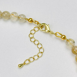 Колье из Рутилового кварца и Горного Хрусталя - Радуга самоцветов фото 4