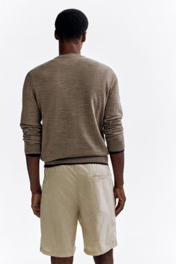 Pantal?n corto en mezcla de lino Regular Fit - H&m фото 8