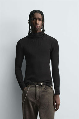 RIBBED HIGH NECK JUMPER - Zara фото 8