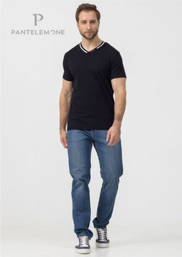 Новинка. Мужская футболка с V-обр. вырезом (58-62) - Pantelemone фото 8