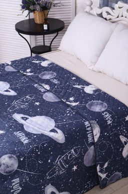 Покрывало-плед двухстороннее стеганое из полиэфирной ткани Полисатин Премиум 150Х212 N-Collection  фото 3