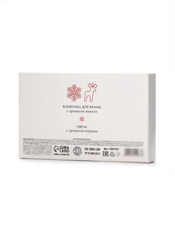 Подарочный набор новогодний: бомбочка снежинка и фигурная свеча олень, URAL LAB