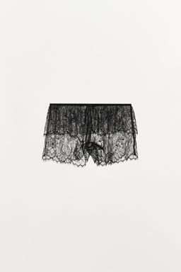 SEMI-SHEER LACE SHORTS - Zara фото 4