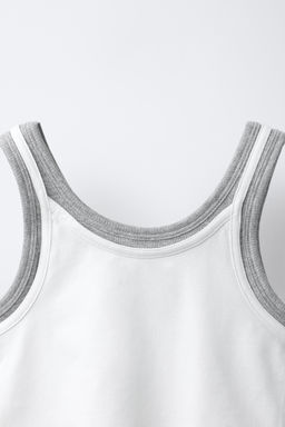 TOP DOBLE CONTRASTE / Blanco - Zara фото 4