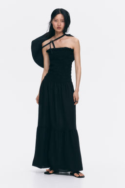 Vestido bandeau con cuerpo nido de abeja - H&m фото 5