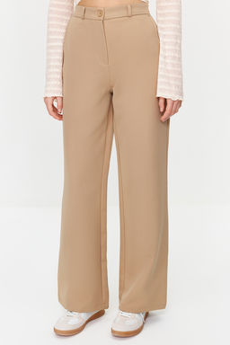 TRENDYOLMILLA Siyah Wide Leg/Genis Paca Dokuma Kumas Pantolon TWOAW21PL0332  фото 5