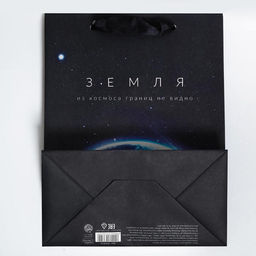 Цена за 2 шт. Пакет подарочный, упаковка, «Из космоса границ не видно», MS 18×23×10 см