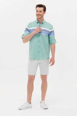 Мужская зеленая рубашка с длинным рукавом - U.s. polo assn фото 4