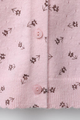 FLORAL KNIT CARDIGAN - Zara фото 4