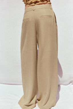 RUSTIC WIDE-LEG TROUSERS - Zara фото 6