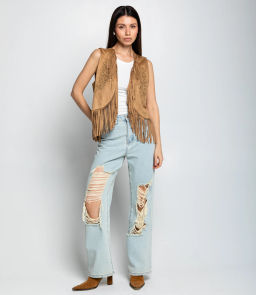 Жилет #КТ9833, бежевый