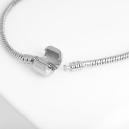 Основа для браслета Бусинка, цвет серебро, 20 см