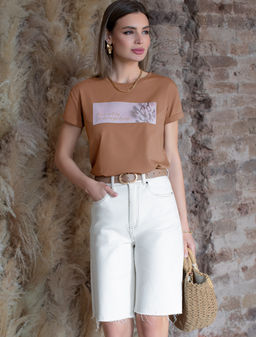 VILATTE / Футболка из премиального хлопка с авторским принтом  фото 4