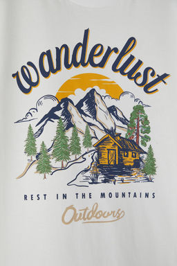 Ekru-Yesil 2li Erkek Cocuk%100 Pamuk Slogan Bask?l? K?sa Kol Orme T-Shirt TKDSS25TS00016 - Trendyolmilla фото 5