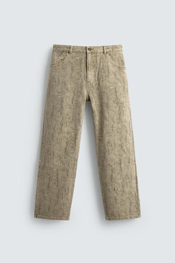 PANTAL?N STRAIGHT FIT JACQUARD / Khaki - Zara фото 7