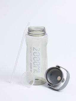 Бутылка для воды «Корни», 2 л, с трубочкой, пластиковая, серая
