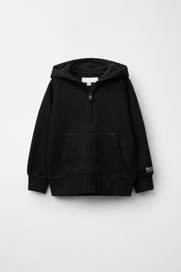 SUDADERA FELPA CREMALLERA / Negro