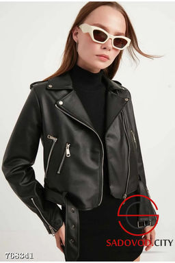 Женская куртка косуха кожаная - Bruno фото 5