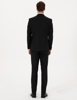Siyah Slim Fit Tak_m Elbise - Cacharel фото 5