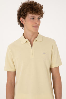 Erkek Regular Fit Fermuarl_ A__k Haki Ti__rt Sepette S_rpriz _ndirim - U.s. polo assn фото 2