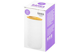 Банка д/сыпучих продуктов 900 мл 9,5*9,5*19,5 см + бамбук. крышка с силик. упл. - Elan gallery фото 8