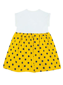 Платье желтое в горошек для девочки