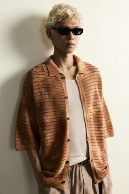 CAMISA PUNTO RELAXED FIT EFECTO LAVADO / Naranja - Zara фото 5