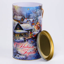 Подарочная коробка, тубус «Дедушка Мороз» 120×220 мм