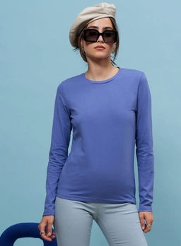 K10726 Лонгслив ДЖИНСОВЫЙ