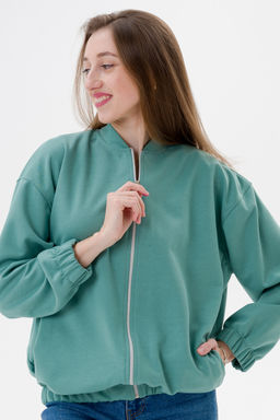 Бомбер из коттон фита мята - Амадэль фото 7
