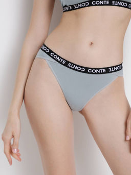 CONTE Трусы бразилиана из хлопка FIT DAY LBR 1507 grey-blue - Conte elegant фото 2